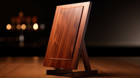 your restaurant's ambiance with a rustic wooden menu board. Customize it with ease using the included cutting path for your menu items.の素材