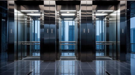 synergy of architecture and urban living through elevator interiors in modern buildingsの素材