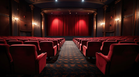 The allure of cinema: Immerse yourself in the cinematic atmosphere, where movie magic comes to lifeの素材