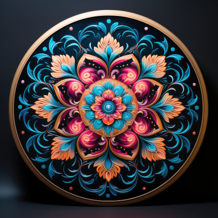 Meditative Mandala Magic - Hand-Painted with Acrylic Precision, Perfect for Mindful Decorの素材