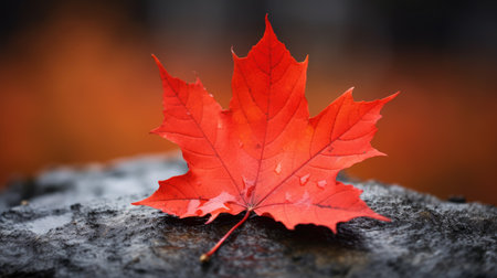 the essence of autumn with a stunning image of a red maple leaf, a powerful symbol of the fall season, on an isolated white background. Perfect for autumnal-themed projectsの素材