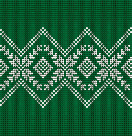 Knitted Christmas and New Year patternのイラスト素材