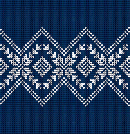 Knitted Christmas and New Year patternのイラスト素材
