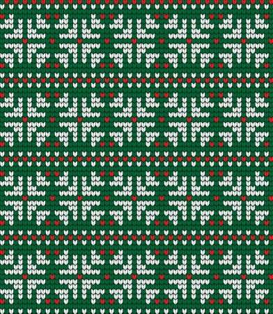 Knitted Christmas and New Year patternのイラスト素材