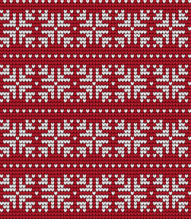 Knitted Christmas and New Year patternのイラスト素材
