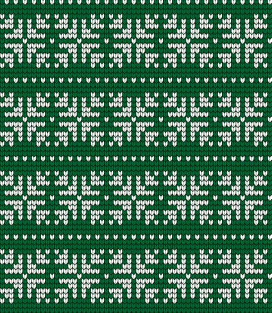 Knitted Christmas and New Year patternのイラスト素材