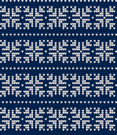 Knitted Christmas and New Year patternのイラスト素材