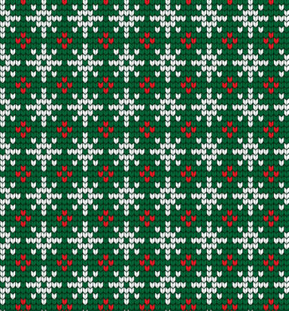 Knitted Christmas and New Year patternのイラスト素材