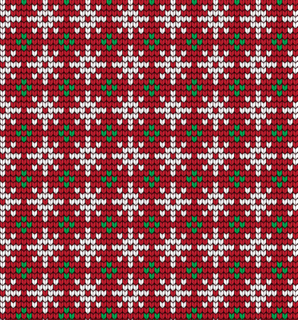 Knitted Christmas and New Year patternのイラスト素材