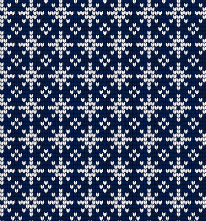 Knitted Christmas and New Year patternのイラスト素材