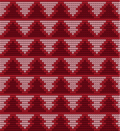 Knitted Christmas and New Year patternのイラスト素材