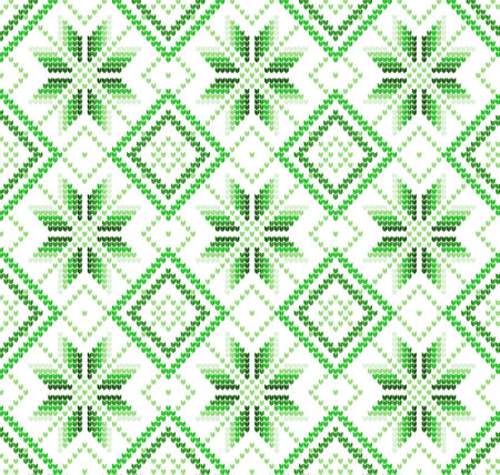 Knitted Christmas and New Year patternのイラスト素材