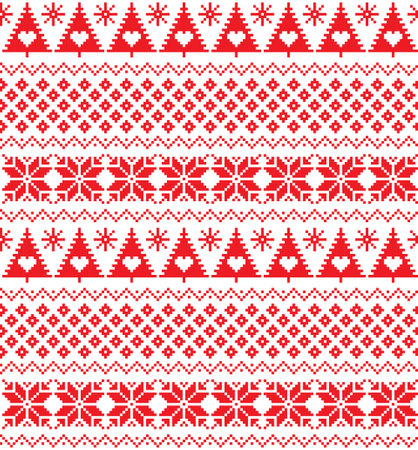 New Year's Christmas pattern pixelのイラスト素材