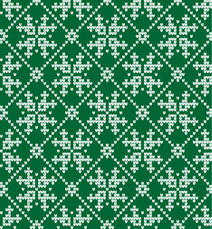 Knitted Christmas and New Year patternのイラスト素材