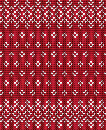 Knitted Christmas and New Year patternのイラスト素材