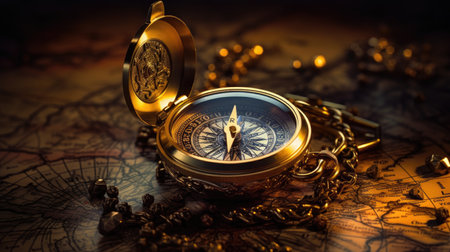 Chart Your Path - Elevate your projects with an image of a compass as a symbol of guidance and adventure. Perfect for travel and exploration themesの素材