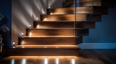 Illuminating Elegance: Enhance the safety and beauty of your contemporary wooden stairs with stylish stairway lightsの素材