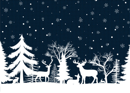 Christmas and New Year pattern knitted Plaid. Festive background for design and printのイラスト素材