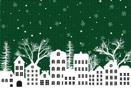 Christmas and New Year pattern knitted Plaid. Festive background for design and printのイラスト素材