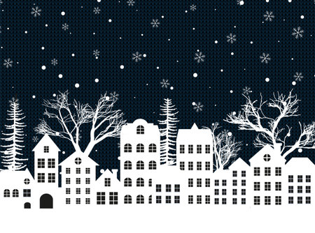 Christmas and New Year pattern knitted Plaid. Festive background for design and printのイラスト素材