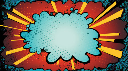 Colorful pop! paper cutout pop art comic background in vibrant yellow and orangeの素材