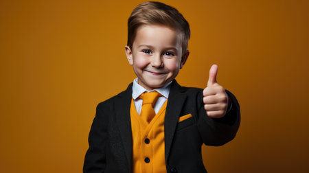 a child's tiny hand giving a thumbs-up.の素材