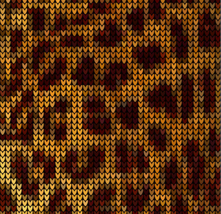 knitted vector pattern leather wild animalsのイラスト素材