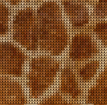 knitted vector pattern leather wild animalsのイラスト素材