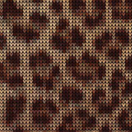 knitted vector pattern leather wild animalsのイラスト素材