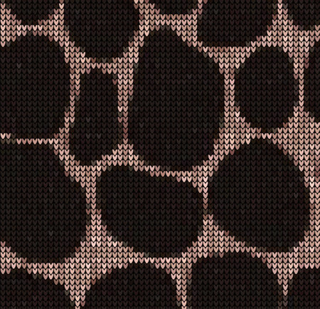 knitted vector pattern leather wild animalsのイラスト素材