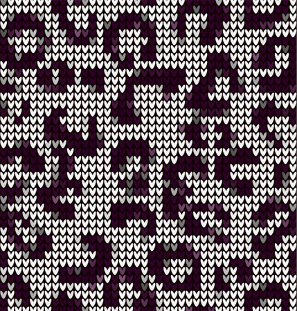 knitted vector pattern leather wild animalsのイラスト素材