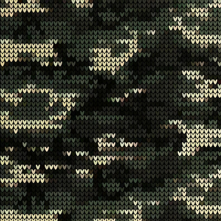 knitted vector pattern camouflage sweaterのイラスト素材
