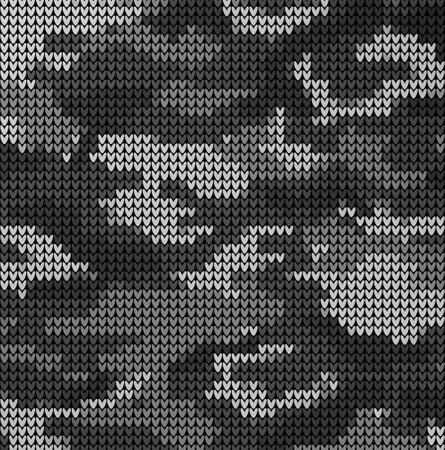 knitted vector pattern camouflage sweaterのイラスト素材