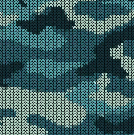 knitted vector pattern camouflage sweaterのイラスト素材