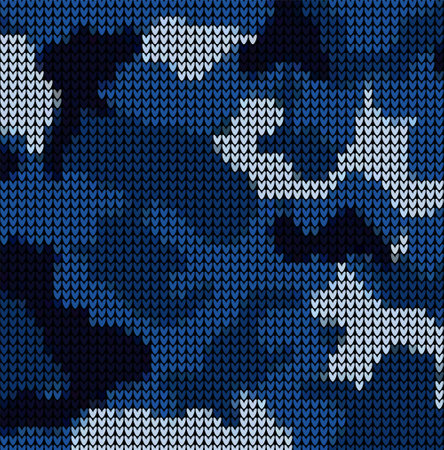 knitted vector pattern camouflage sweaterのイラスト素材