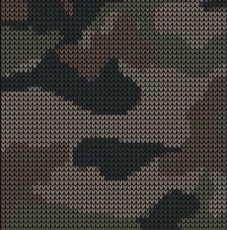 knitted vector pattern camouflage sweaterのイラスト素材