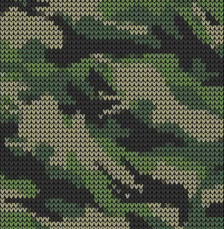 knitted vector pattern camouflage sweaterのイラスト素材