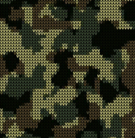 knitted vector pattern camouflage sweaterのイラスト素材