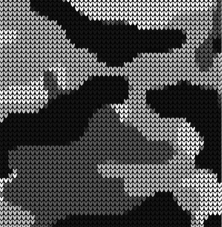 knitted vector pattern camouflage sweaterのイラスト素材