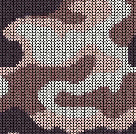 knitted vector pattern camouflage sweaterのイラスト素材