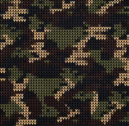 knitted vector pattern camouflage sweaterのイラスト素材