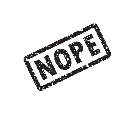 Nope red stamp text on whiteのイラスト素材