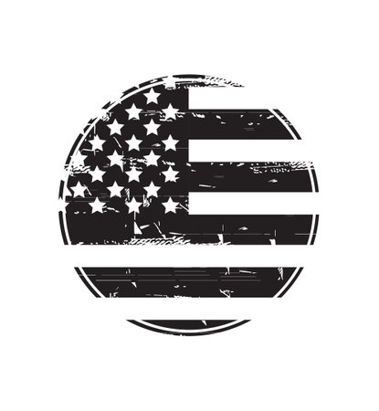 Grunge American flag.Vector dirty USA flag.のイラスト素材