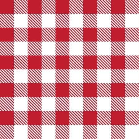 Plaid check patten in black, pink, gray, cream and maroon. Seamless fabric texture print.のイラスト素材