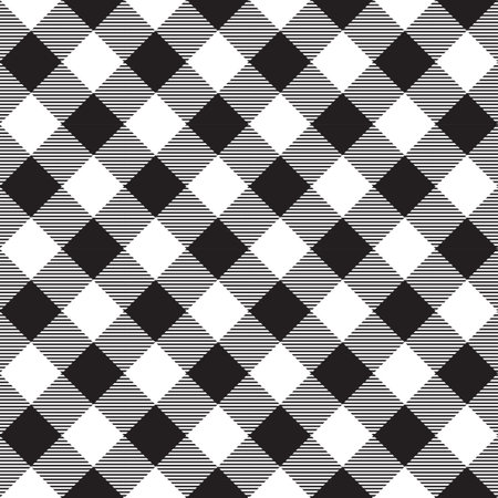 Plaid check patten in black, pink, gray, cream and maroon. Seamless fabric texture print.のイラスト素材