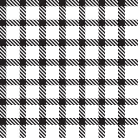 Plaid check patten in black, pink, gray, cream and maroon. Seamless fabric texture print.のイラスト素材