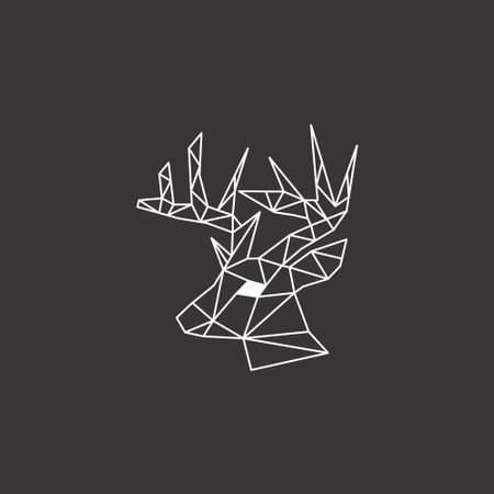 Vector. Abstract polygonal the head of a deer.のイラスト素材
