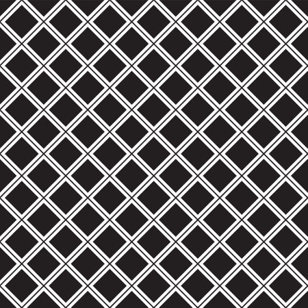 Vector seamless pattern. Modern stylish texture with monochrome trellis.のイラスト素材
