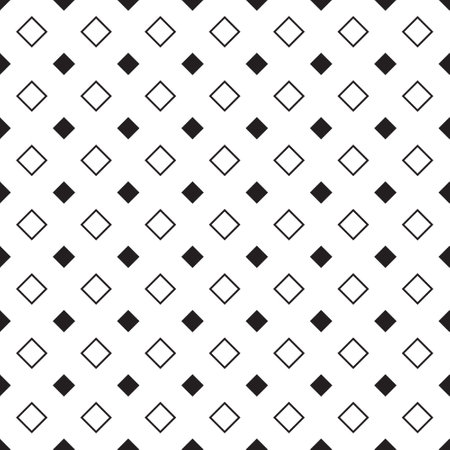 Vector seamless pattern. Modern stylish texture with monochrome trellis.のイラスト素材