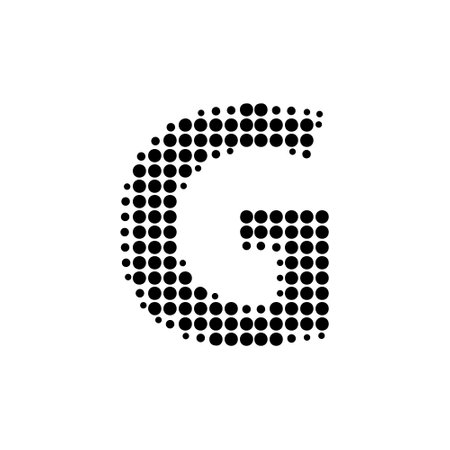 Halftone Letter "G" Vector  in Pop Art Styleのイラスト素材